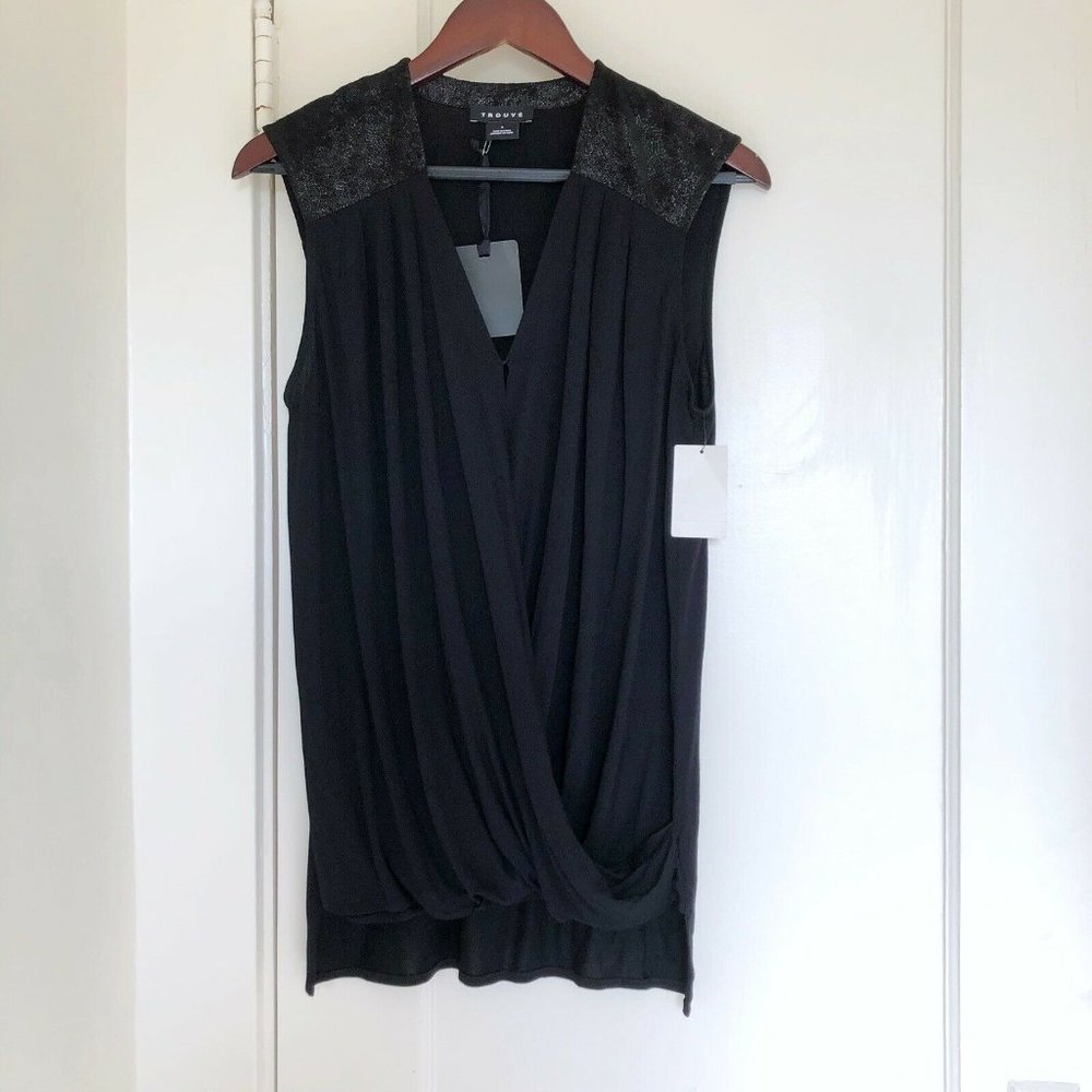 Trouve Surplice Hi-Low Blouse